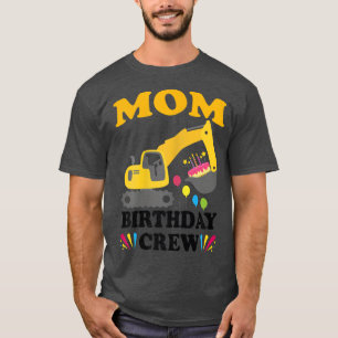 T-shirt Femme Maman Anniversaire Crew Construction Camion 