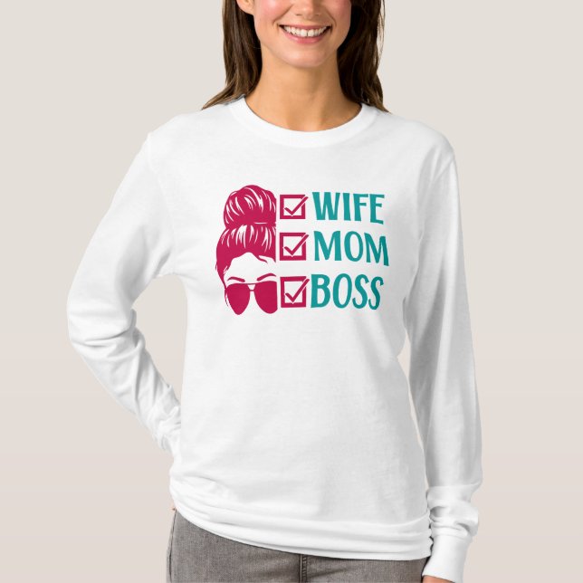 T-shirt Femme Maman Boss, Maman Life (Devant)