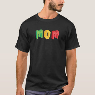 T-shirt Femme Maman Brick Builder Funny Blocks Master Buil