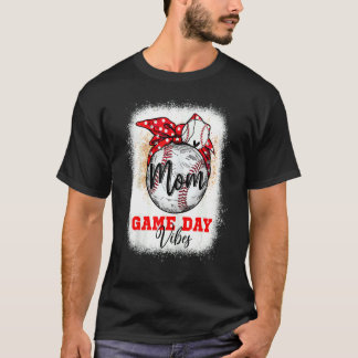 T-shirt Femme Maman Bun décoloré Vibes de journée de match