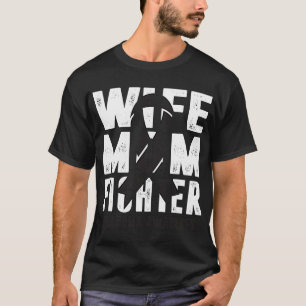 T-shirt Femme Maman combat Melanoma Sensibilisation