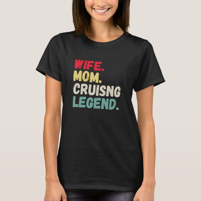 T-shirt Femme Maman croisière légende perks points cabine  (Devant)