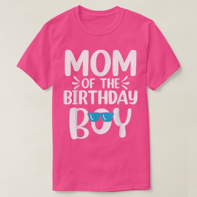 T-shirt Femme Maman de l'anniversaire garçon drôle Mama mè (Design devant)