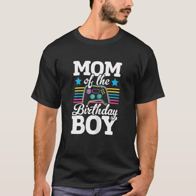 T-shirt Femme Maman De L'Anniversaire Joueur Vidéo Garçon  (Devant)