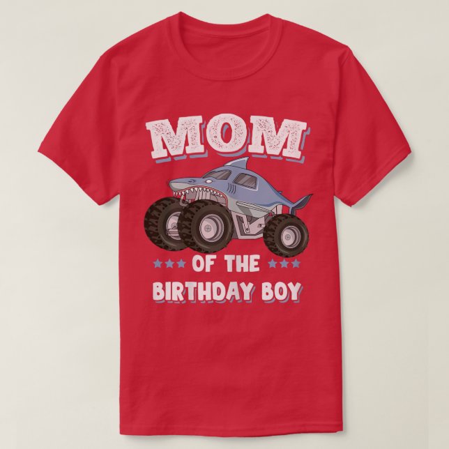 T-shirt Femme Maman De L'Anniversaire Pères Garçon Monster (Design devant)