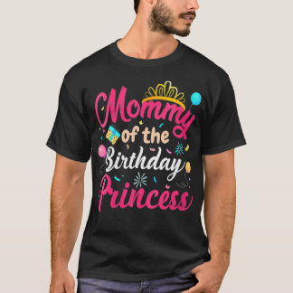 T-shirt Femme Maman De L'Anniversaire Princesse Mignonne M