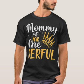 T-shirt Femme Maman De M. Onederful 1E Anniversaire Parti 