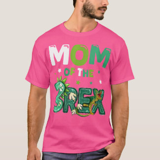 T-shirt Femme Maman Des Trois Rex Anniversaire Dinosaur Fa