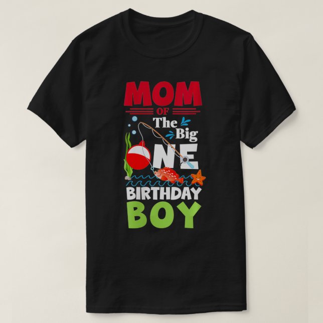 T-shirt Femme Maman du Big One Birthday Boy Fishing 1st (Design devant)
