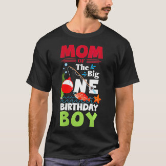 T-shirt Femme Maman du Big One Birthday Boy Fishing 1st