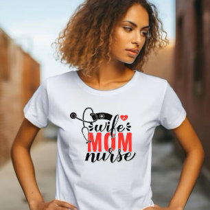 T-shirt Femme, Maman, Infirmière Stethoscope