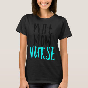 T-shirt Femme Maman Infirmière Vintage Infirmière Fête des