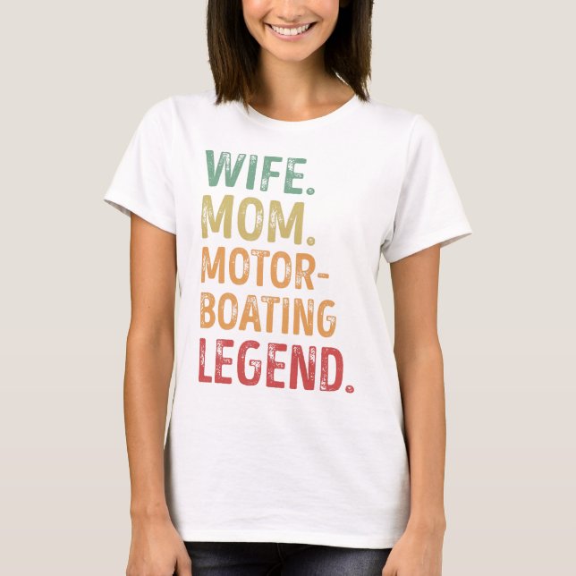 T-shirt Femme Maman Motorboating Legend Motorboating Cadea (Devant)