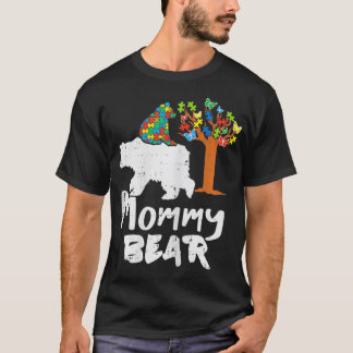 T-shirt Femme maman ours Puzzle Sensibilisation sur l'auti