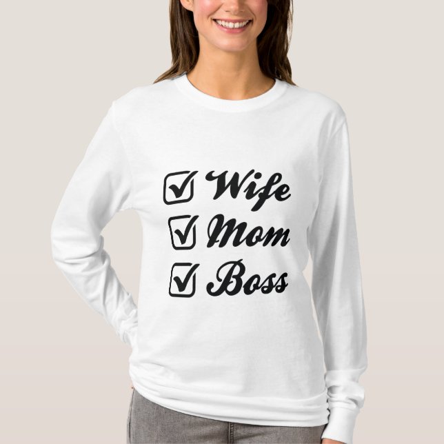 T-shirt Femme Maman Patronne (Devant)