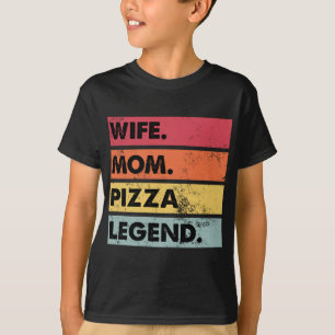 T-shirt Femme Maman Pizza Légende Drôle Pizza Lover Mère F
