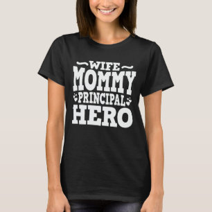T-shirt Femme Maman Principal Héros Drôle Maman Fête de