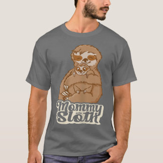 T-shirt Femme maman Sloth mignonne maman jumelle famille 