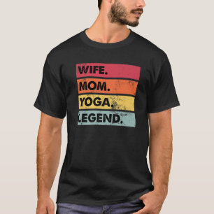 T-shirt Femme Maman Yoga Légende Drôle Méditation Femmes Y