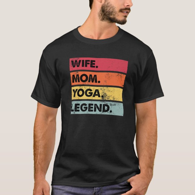T-shirt Femme Maman Yoga Légende Drôle Méditation Femmes Y (Devant)
