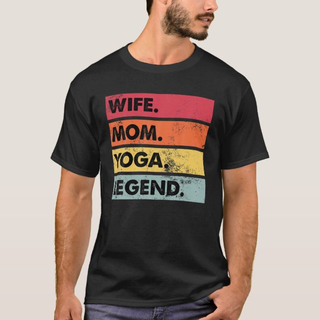 T-shirt Femme Maman Yoga Légende Drôle Méditation Femmes Y (Devant)