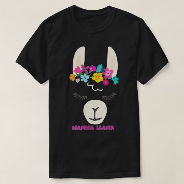 T-shirt Femme MAMMA LAMA Nom Don Pour Valentines Son Mo (Design devant)