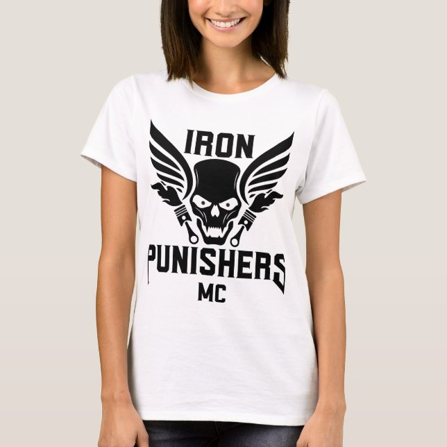 T-Shirt Femme Manches Courtes Logo Iron Punishers  (Devant)