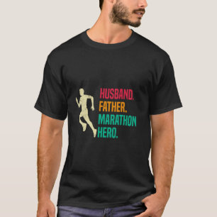T-shirt Femme MARI PÈRE MARATHON HÉROS Marathon drôle