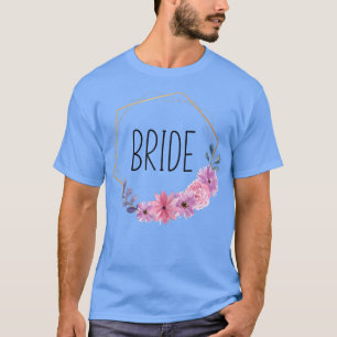 T-shirt Femme Mariée EVJF Mariée Fleurs Violettes Bohème 