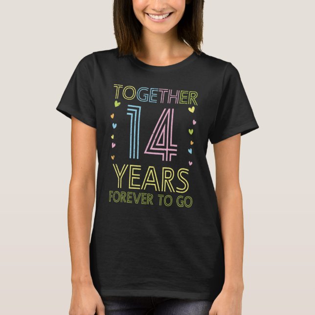 T-shirt Femme Maris Ensemble 14 Ans Marié Mariage Pour (Devant)
