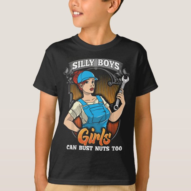 T-shirt Femme Mécanique Noix De Poussière Amusante Humour  (Devant)