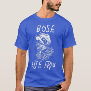 T-shirt Femme Méchante Vieille Femme Vintage Rétro Motarde