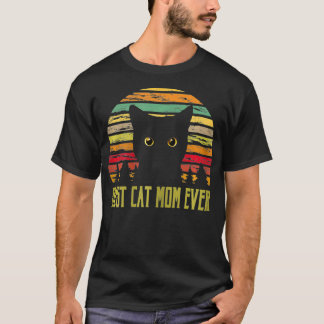 T-shirt Femme Meilleur Chat Maman Jamais, 80 Vintages Styl