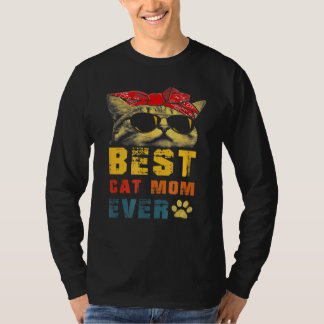 T-shirt Femme Meilleur Chat Maman Jamais Vintage Chat Cool