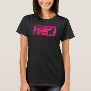 T-shirt Femme Meilleur chat singapourien Maman jamais