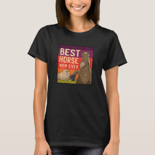 T-shirt Femme Meilleur Cheval Maman Jamais Cheval Louveur 