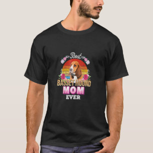 T-shirt Femme Meilleur Chien Maman Jamais Basset Hound Flo