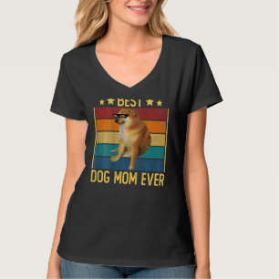 T-shirt Femme Meilleur Chien Maman Jamais Citer Chien Mama