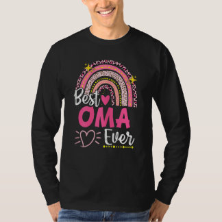 T-shirt Femme Meilleur Oma Jamais Leopard Arc-en-ciel Nouv
