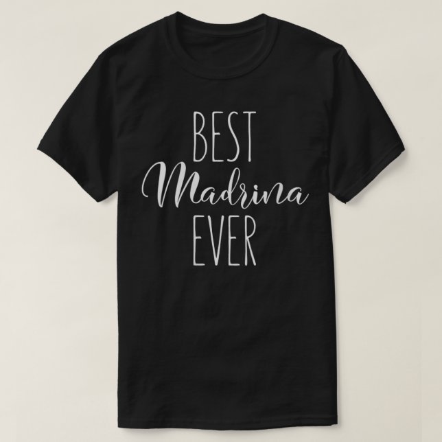 T-shirt Femme Meilleure Madrina Jamais Espagnol Godmère Fu (Design devant)