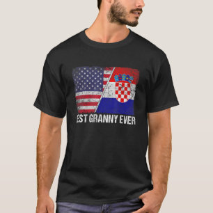 T-shirt Femme Meilleure mamie jamais Croatie Drapeau Patri