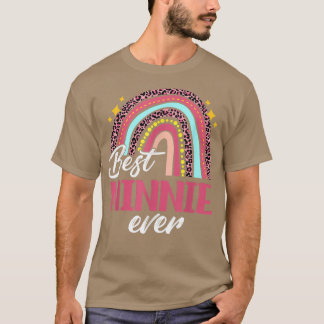 T-shirt Femme Meilleure Ninnie Jamais Leopard Rainbow Funn