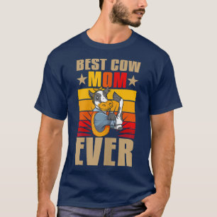 T-shirt Femme Meilleure vache Maman Jamais Cattle Farmer B