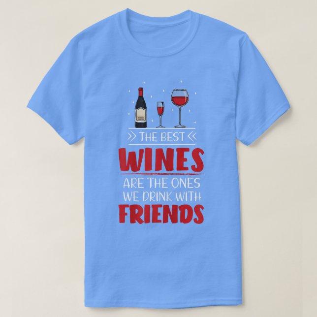 T-shirt Femme Meilleurs Amis Famille Amateur De Vins Boire (Design devant)
