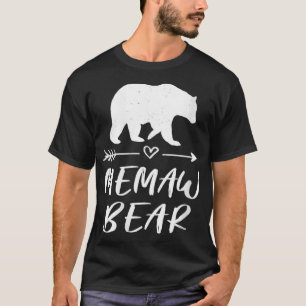 T-shirt Femme Memaw Bear Matching Famille Mama Bear Campi