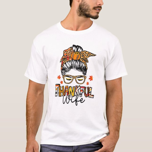 T-shirt Femme Merci Femme Messager Bun Cheveux Chute Leopa (Devant)