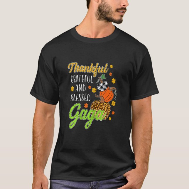 T-shirt Femme Merci Grateful Gaga Bienheureux Automne auto (Devant)