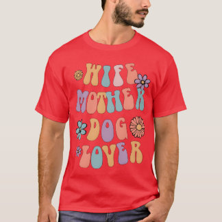 T-shirt Femme Mère Amoureux des chiens Retro Chien Maman C