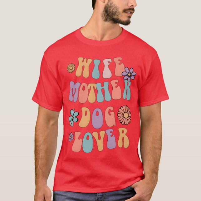 T-shirt Femme Mère Amoureux des chiens Retro Chien Maman C (Devant)
