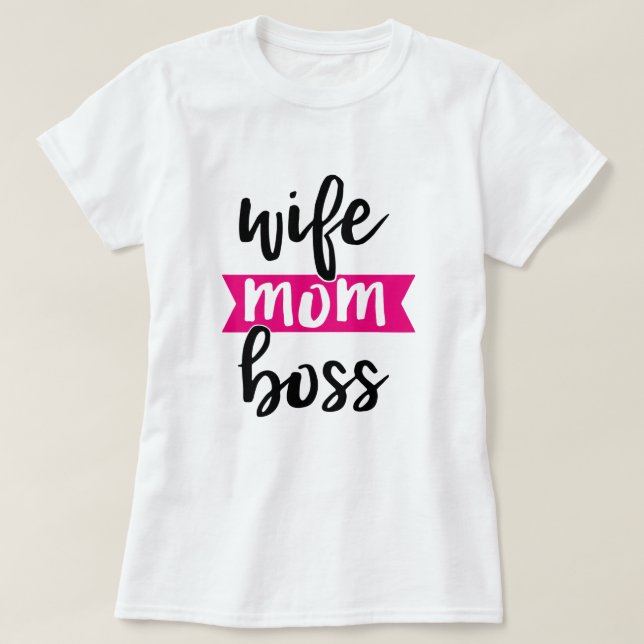 T-SHIRT FEMME MÈRE BOSS (Design devant)